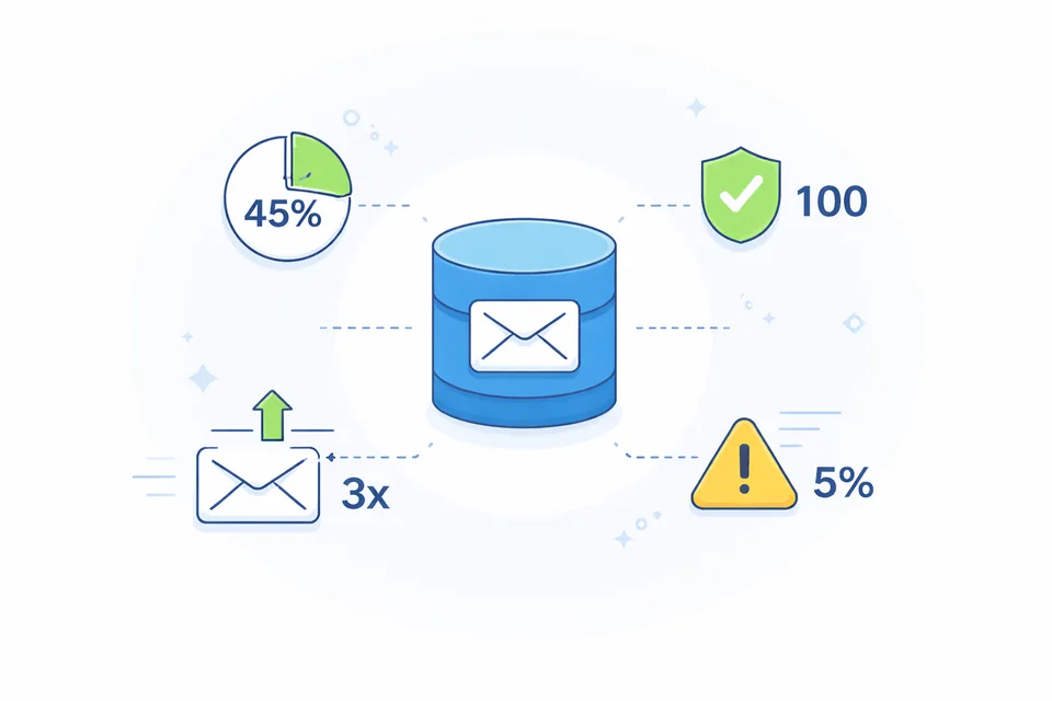 Kvalita databáze emailů: metriky, které hlídejte