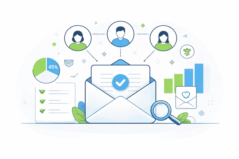 diagram zobrazující cílové skupiny pro e-mail marketing a typy obsahu