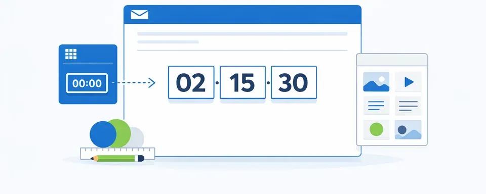 Jak přidat odpočet do šablony e-mailu?
