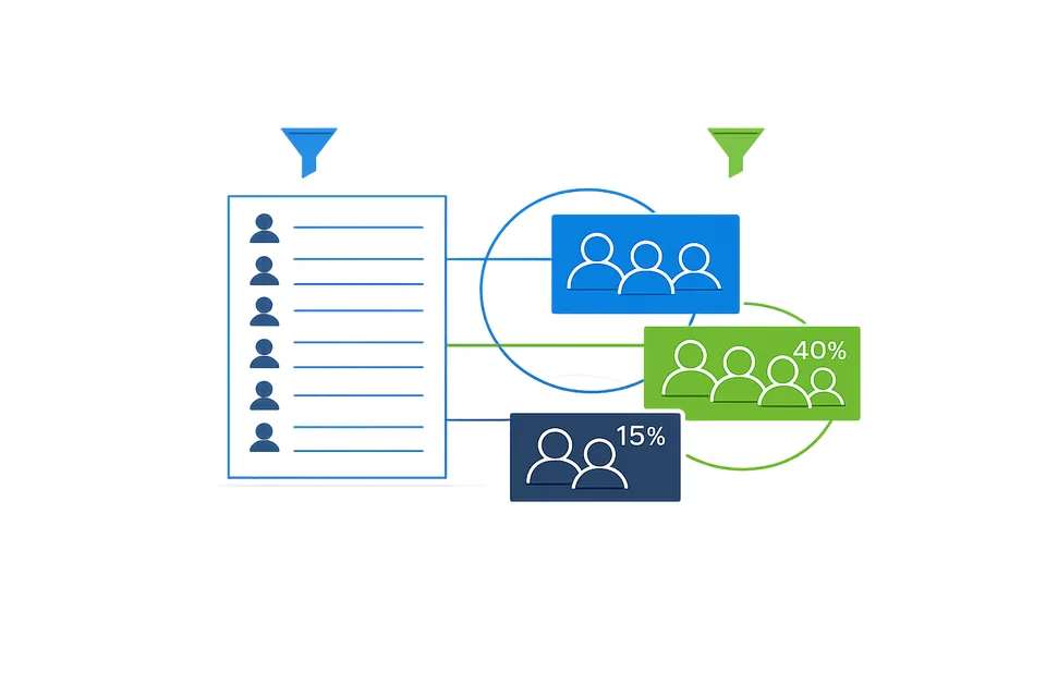 Segmenty v seznamu odběratelů
