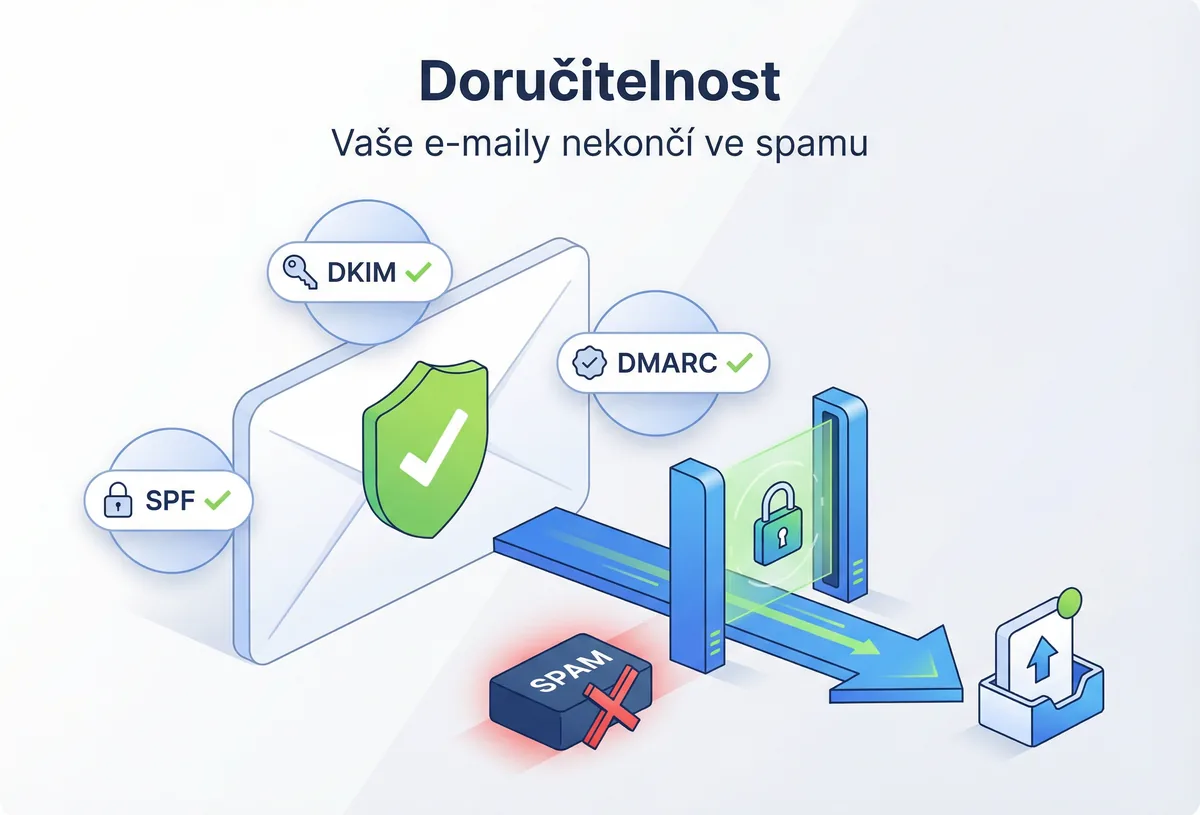 Doručitelnost – SPF, DKIM, DMARC autentizace v ngemailing.cz
