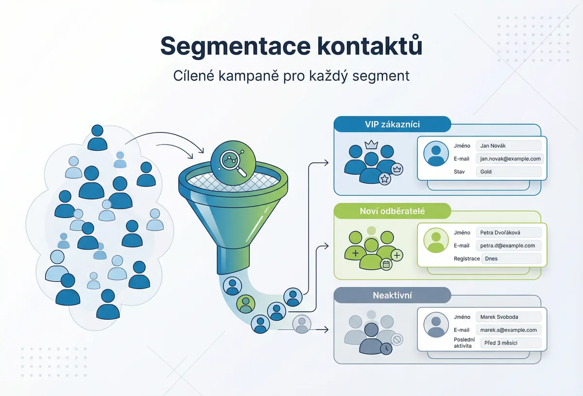 Segmentace kontaktů – cílené kampaně pro každý segment
